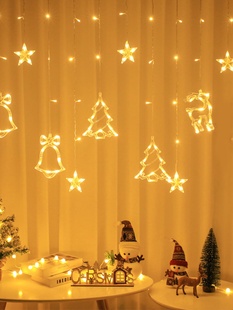 圣诞装饰灯串网红组合窗帘灯房间卧室氛围布置商场橱窗冰条灯装扮
