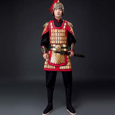 影视古装盔甲男将军铠甲元帅战袍大将士兵服汉朝服剧组舞台演出服
