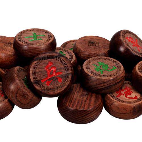 御圣大红酸枝象棋实木中国象棋高档红木象棋大号像棋橡棋木质象棋