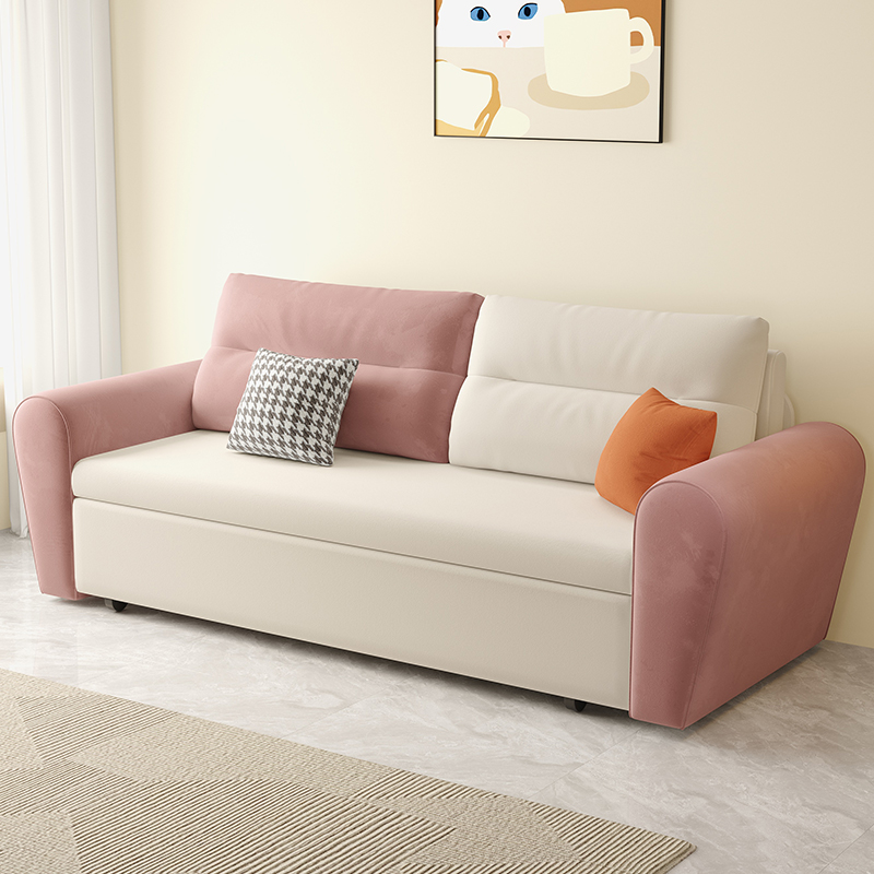 沙发床科技绒布折叠一体两用小户型客