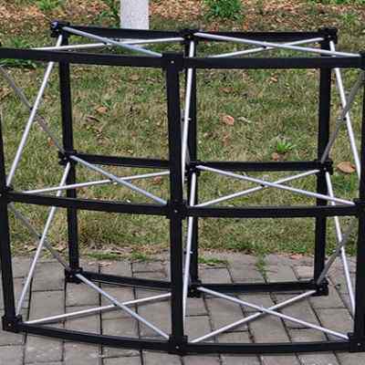 拉网式迎宾台促销台拉网展架折叠铝合金拉网架便携接待前台展示台