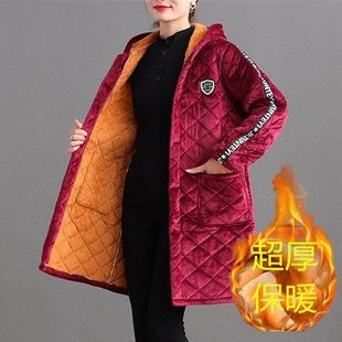 羽绒服罩衣女士新款冬季加绒加厚工作服棉衣冬天女式外穿保暖外套