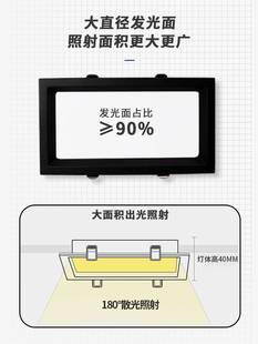 led格栅灯15x15铝网格吊顶双头10*20黑色葡萄架专用方形筒灯射灯