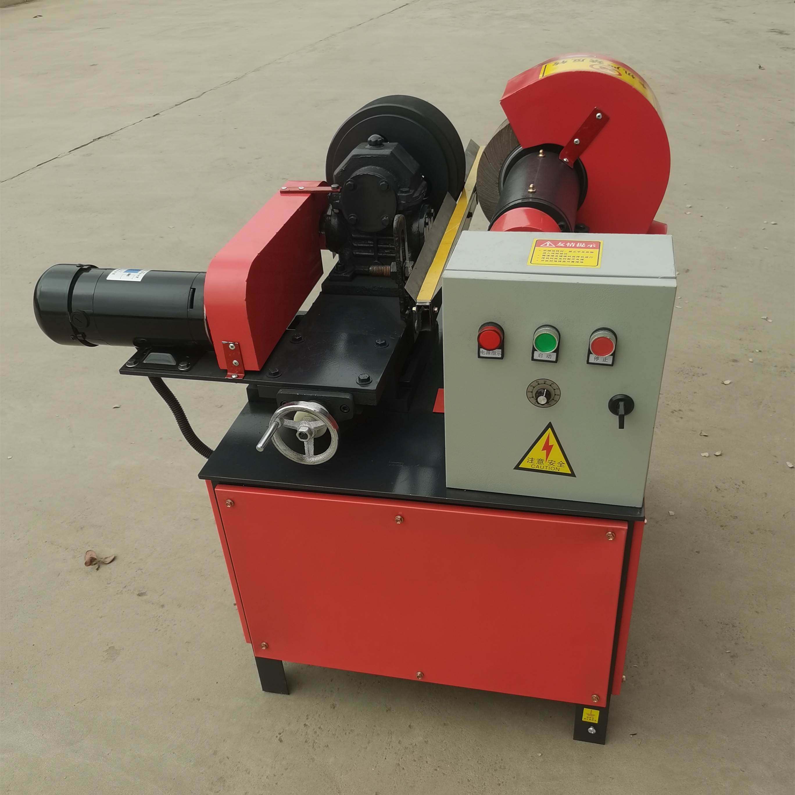 小型弯管外圆圆管拉丝机全自动不锈钢除锈方管打磨机抛光机 原价500元