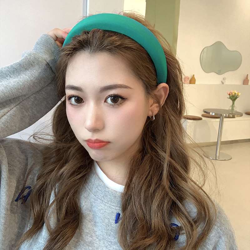 敲敲显白高颅顶海绵发箍女夏天气质发饰2021年新款网红外出头箍