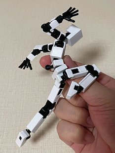 萝卜人格斗小人3D打印重力火柴人机械人偶关节可动机器人模型玩偶