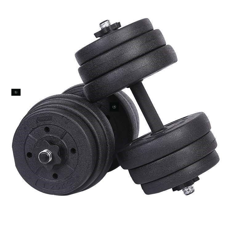 dumbells set fitness家用健身器材男士包胶环保水泥哑铃塑胶手铃