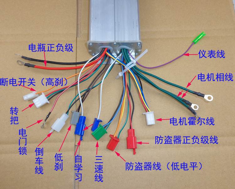 电摩电动车48Ｖ-96Ｖ350W-1500Ｗ三模正弦波无刷智能自学习控制器