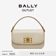 BALLY/巴利女士骨白色皮革斜挎包6302947