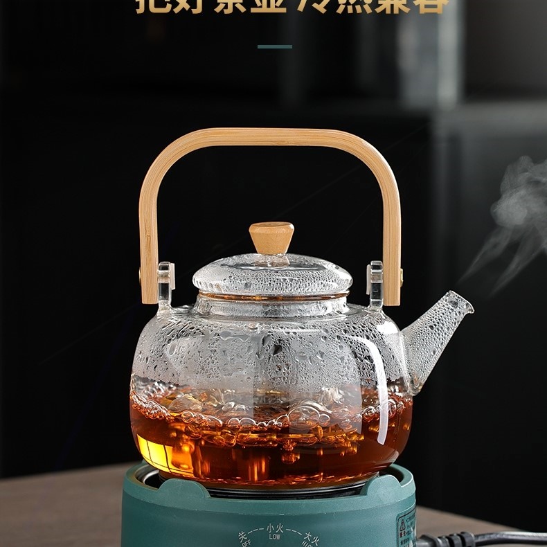 电陶炉煮茶壶玻璃煮茶器小型电热加热茶具茶炉泡茶壶烧水耐高温