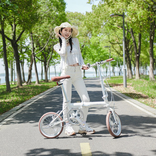 纽斯加折叠自行车超轻便便携铝合金成人单车灵动小折