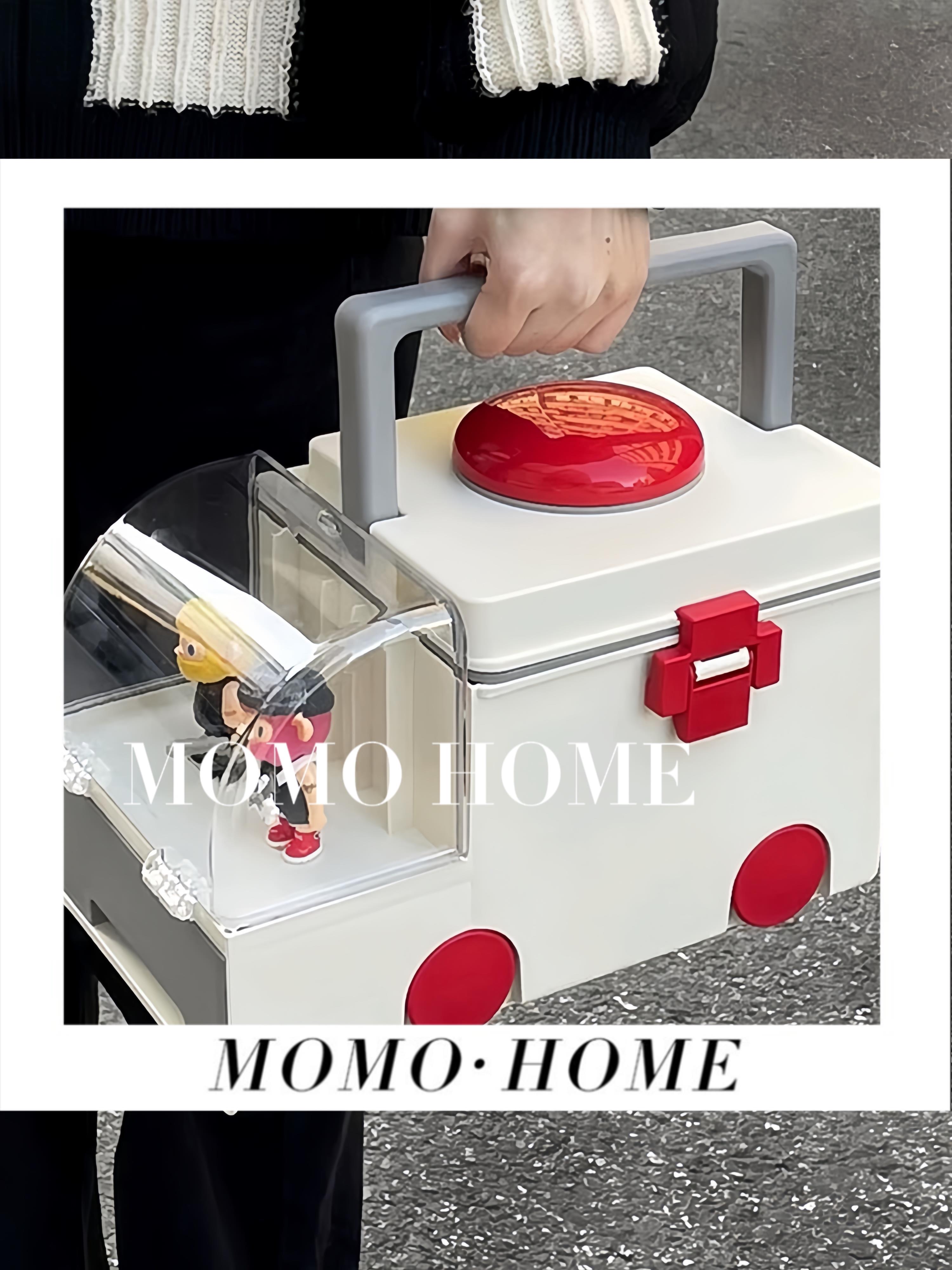 MOMO HOME家居小红书家用医药箱手提大号收纳储藏箱救护车