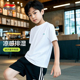 李宁儿童短袖男孩2025夏季款男女大童冰丝速干t恤青少年宽松半袖