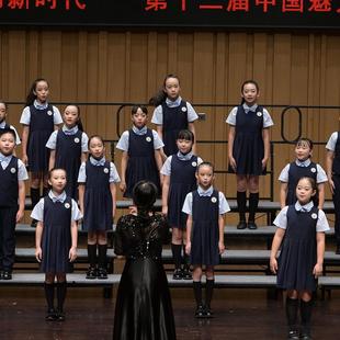 韩系元旦儿童合唱服装演出服男女童礼服中小学生表演朗诵纱裙大合