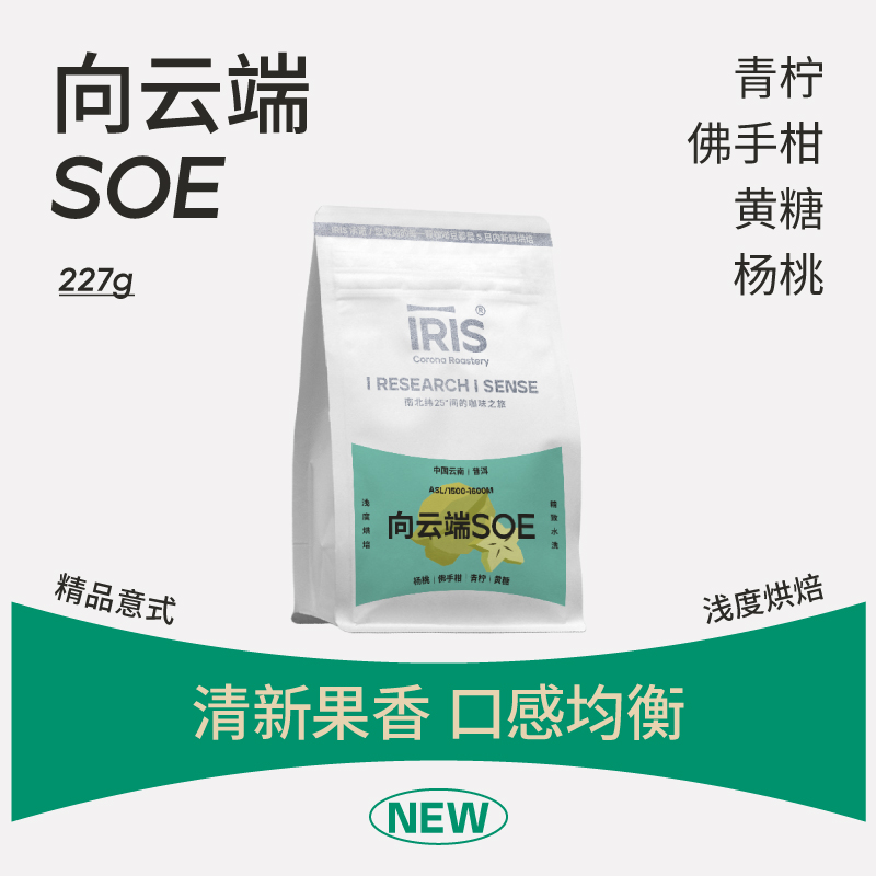 IRIS向云端SOE 果香浓郁香气清新浅烘焙 意式冷萃手冲咖啡豆