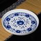 茶盘陶瓷实用简约大号茶海小圆型托盘加单层双层青花瓷中式釉下彩