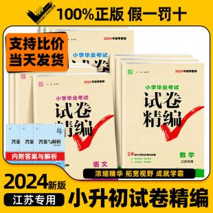 2024小升初真题卷小学毕业考试试卷精编江苏版总复习语文数学英语