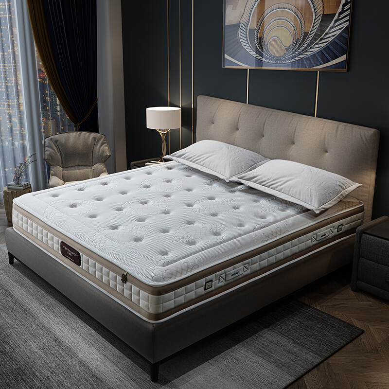 杜佰柔席梦思床垫软硬两用天然乳胶椰棕垫弹簧床垫1.8m床1.5米1.2
