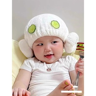 婴儿干发帽吸水速干女童可爱儿童洗头浴帽毛巾宝宝幼儿包头巾