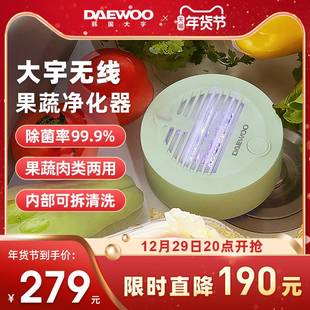 DAEWOO大宇无线果蔬消毒清洗机家用除农残洗菜机全自动食材净化器