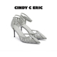 CINDY C ERIC原创设计师2024新款夏季外穿女士小牛皮凉鞋高跟单鞋
