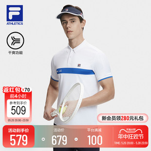 FILA 斐乐男子短袖翻领POLO衫2024夏季新款网球运动吸湿速干T恤