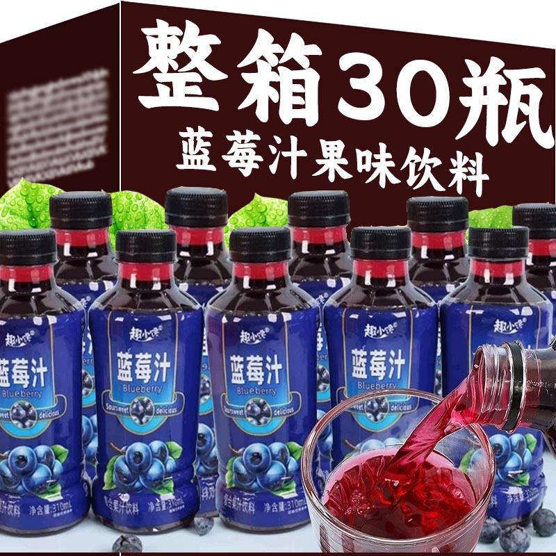 蓝莓汁果味饮料爆款四季网红水果风味汁瓶装310ml整箱批饮用饮品