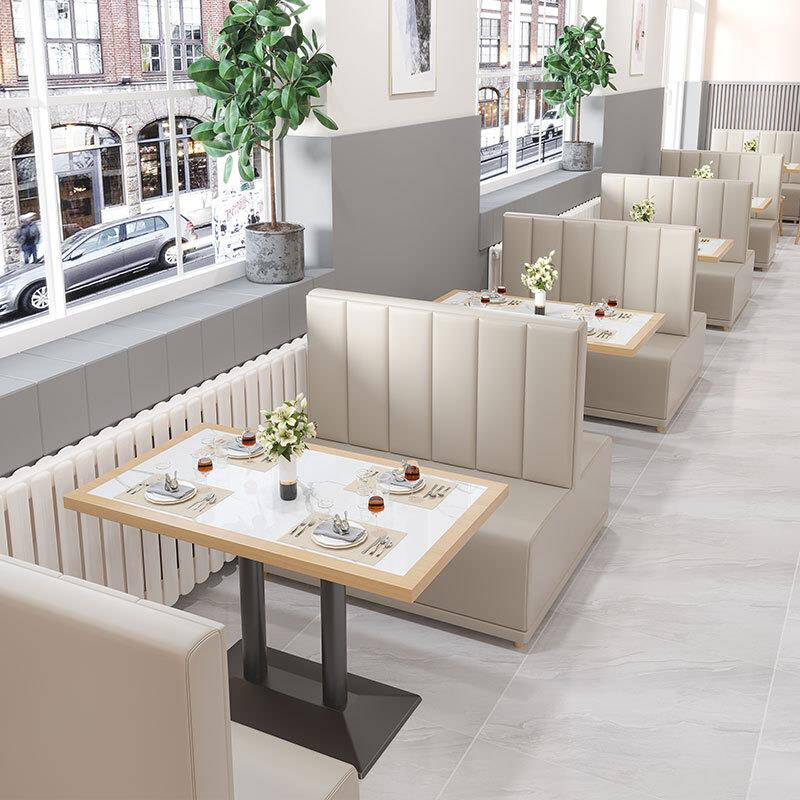 港式茶餐厅桌椅 主题咖啡馆靠墙沙发卡座 商用奶茶炸鸡汉堡店桌椅