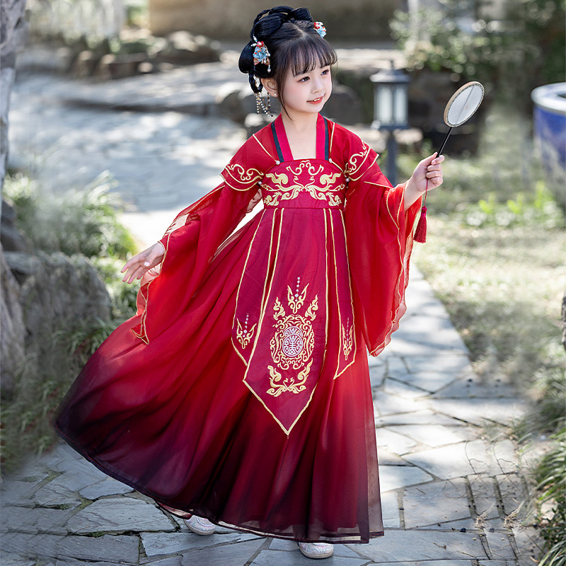2024新款六一儿童汉服女童夏季中国风超仙公主裙男童国学演出服
