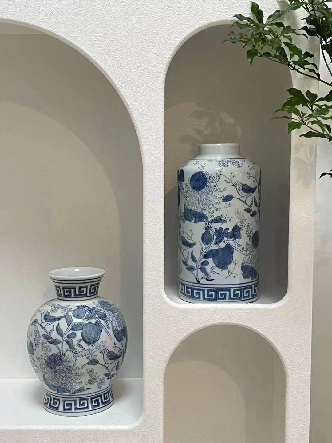 「衍野花艺」新中式客厅摆件现代中式插花花瓶客厅送人全国包邮
