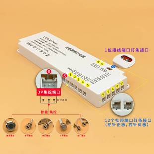 衣橱柜杜邦智能电源AC100V至240V转DC12或24V线性灯带变压器超薄