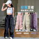 女童工装裤子夏薄款2025夏季新款中大童速干裤韩版休闲宽松直筒裤