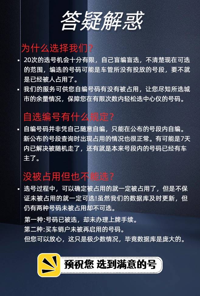 全国车牌选号自编自选上海广州成都杭州新能源汽车12123数据库