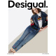 Desigual23春夏修身微喇花卉刺绣女式牛仔裤