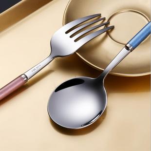葡萄牙304不锈钢便携式餐具三件套韩版防滑外带筷子勺子叉子套装