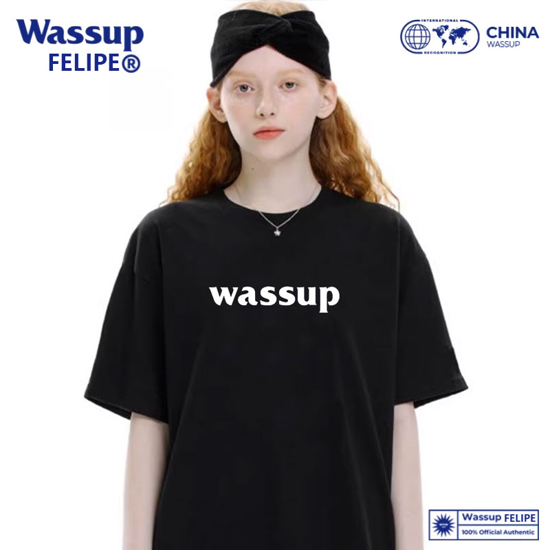WASSUP纯棉T恤学院风运动短裤