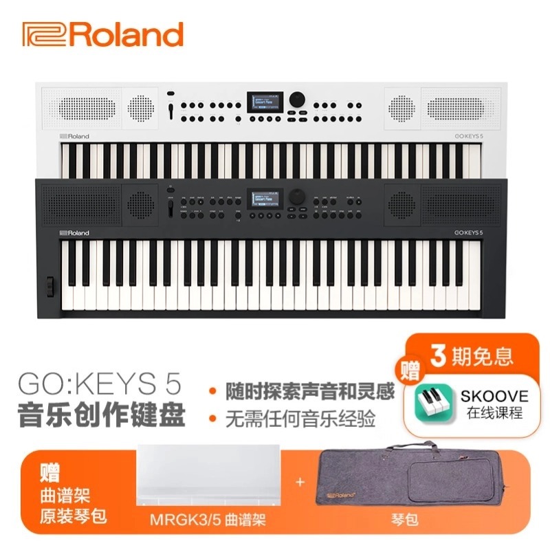 Roland罗兰GO:KEYS 5 61键入门女孩智能便携式带力度自动伴奏键盘