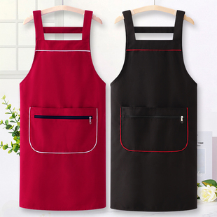 咖啡师围裙纯棉帆布商用餐饮专用女家用厨房做饭2023新款网红男士