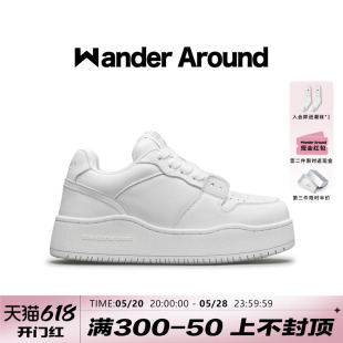 【毛不易同款】 Wander Around漫行厚底增高德训板鞋百搭小白鞋女