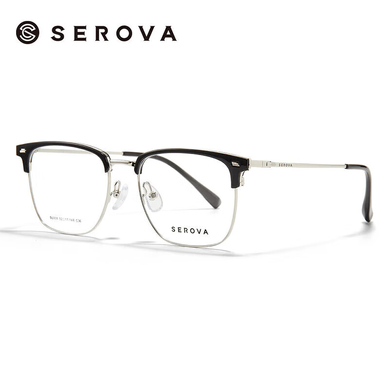 施洛华眼镜框全框眉线框时尚男士近视复古眼镜架商务款配镜SL808