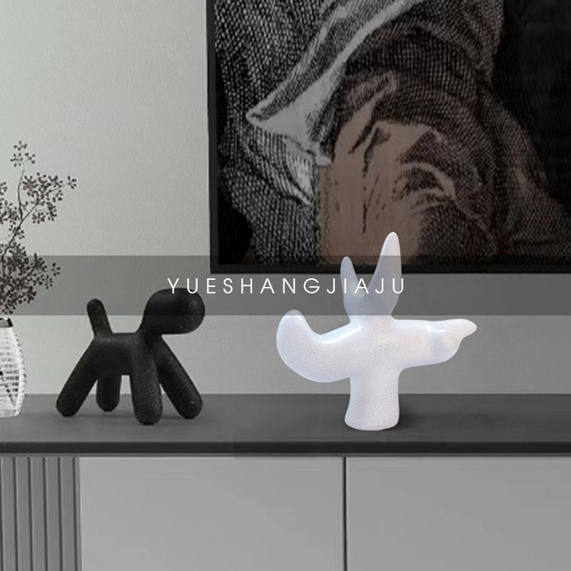 现代简约家居软装饰品几何树脂创意摆件样板间客厅餐桌电视柜饰品