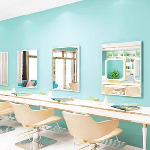 理发店镜子发廊专用挂墙美容美发镜台方型剪发烫染台面化妆壁挂式