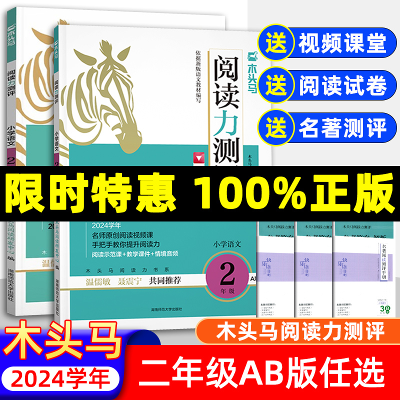 2024版木头马阅读力测评小卷小学语文阅读专项训练书人教版二年级