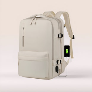 背包女可扩容登机行李包商务出差大容量旅行包电脑包书包双肩包男