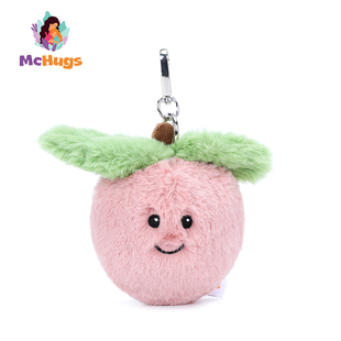 英国McHugs桃子钥匙扣可加热薰衣草味可爱精致毛绒背包小挂件礼物