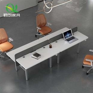 新款电动升降办公桌站立式工作台简约现代面对面双人位职员办公桌