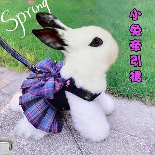 兔子衣服牵引绳夏天溜小兔子穿的防挣脱可爱侏儒兔专用宠物户外