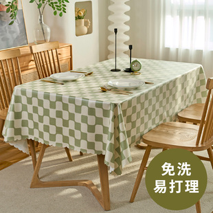 桌布防水防烫防油免洗tpu茶几垫长方形轻奢餐桌布台布ins高级感
