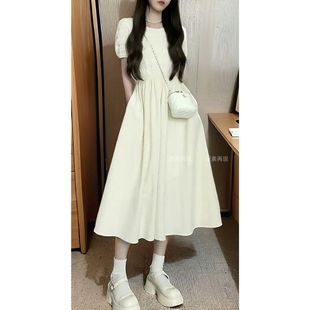 2023白色秋季高端精致连衣裙夏季新款裙子法式高级气质感长裙女.