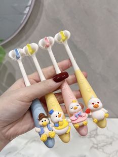 儿童万根毛软毛牙刷三面婴儿乳牙刷可爱卡通创意三头牙刷口腔清洁
